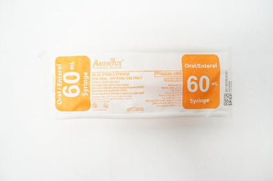 Ameritus AEG60-KMS 60mL Sterile Syringe for Oral/Enteral Use Only (x)